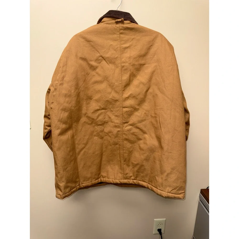 Berne Mens CH416BD Brown Cotton Duck Quilted Lined Work Jacket Coat 2XL Regular - Picture 2 of 4